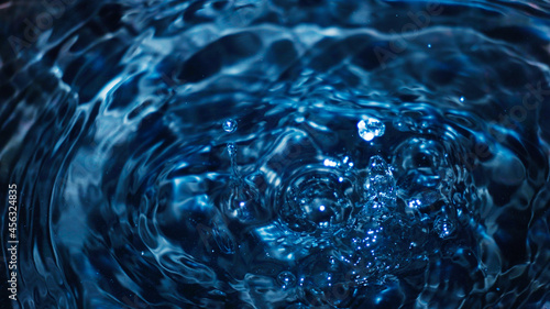 Close up shot of water splash on black background