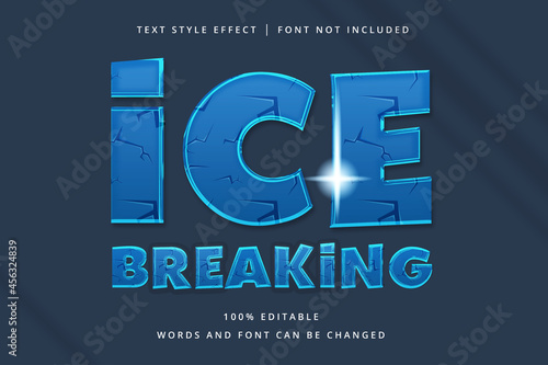 Ice Breaking Editable Text Effect