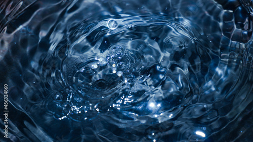 Close up shot of water splash on black background