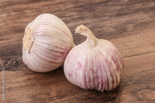 Fresh ripe and tasty garlic