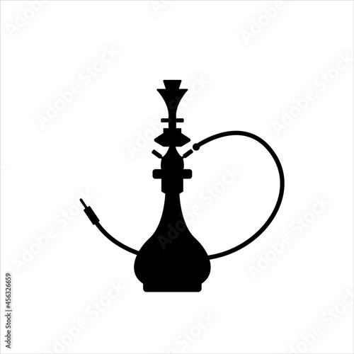 isolated hookah shisha silhouette vector icon