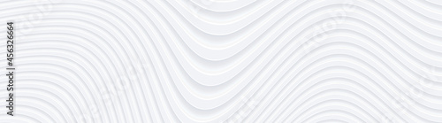 3D white wavy background fo...