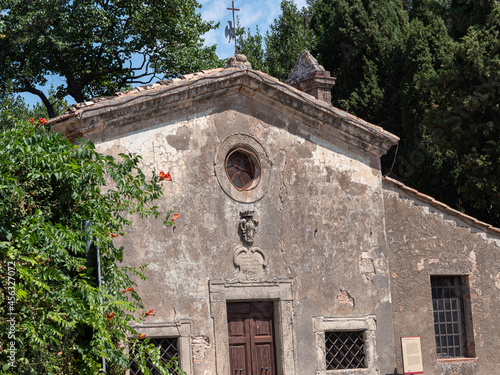 Small church of Sant'Antonio of 1600 in Bolgheri in Tuscany photo