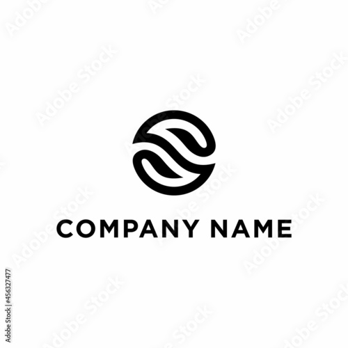 Letter S leaf logo Stock Vector