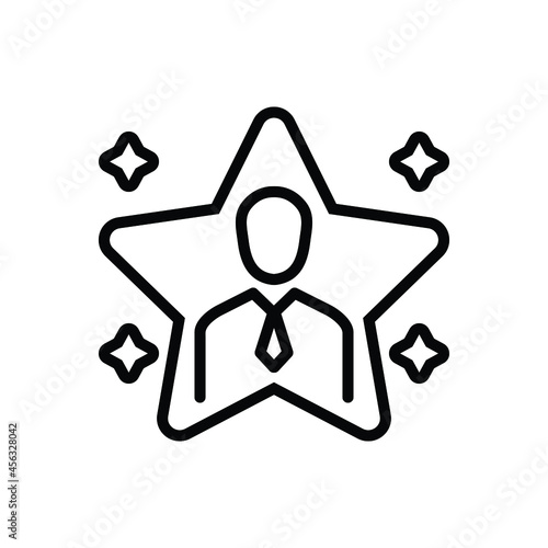 Black line icon for talented