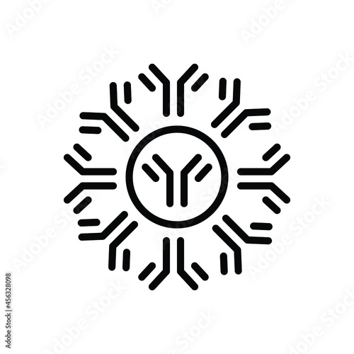 Black line icon for antibodies