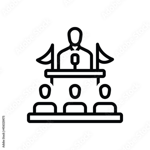 Black line icon for senators