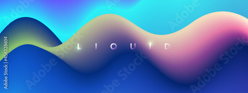 Colorful liquid wave line background. Dynamic 3d color flow vector element for website, brochure, poster. Colorful wavy vector illustration, Modern background design. 