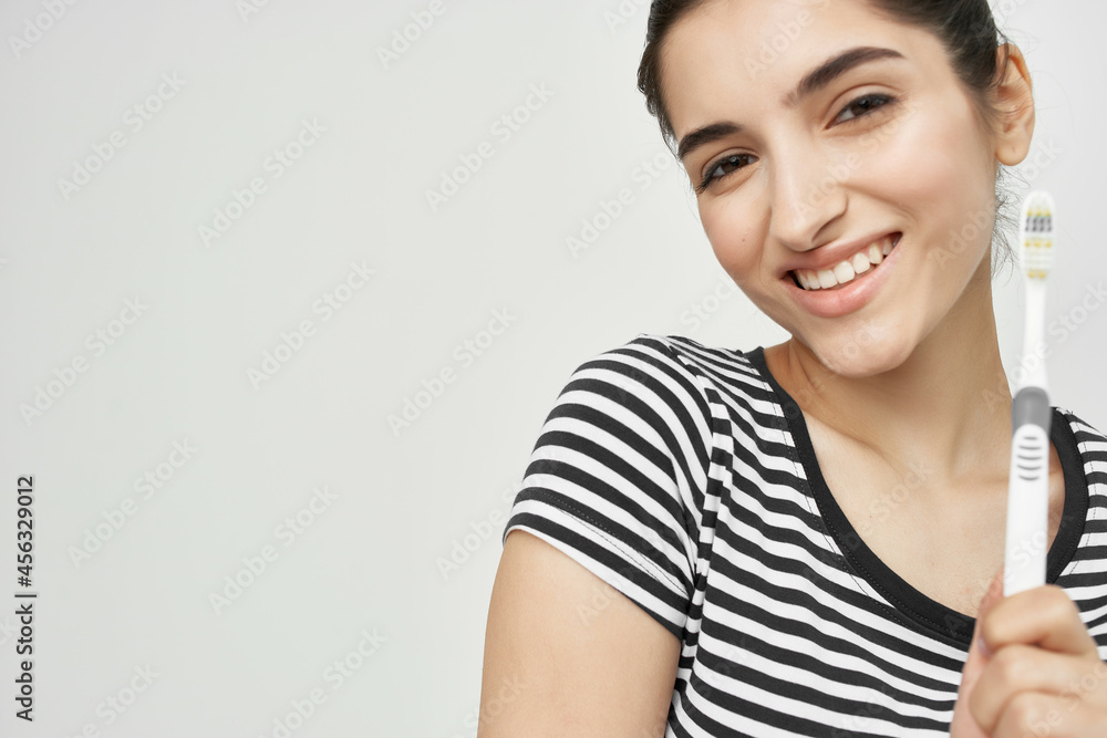 woman hygiene teeth cleaning care health isolated background woman hygiene teeth cleaning care health isolated background