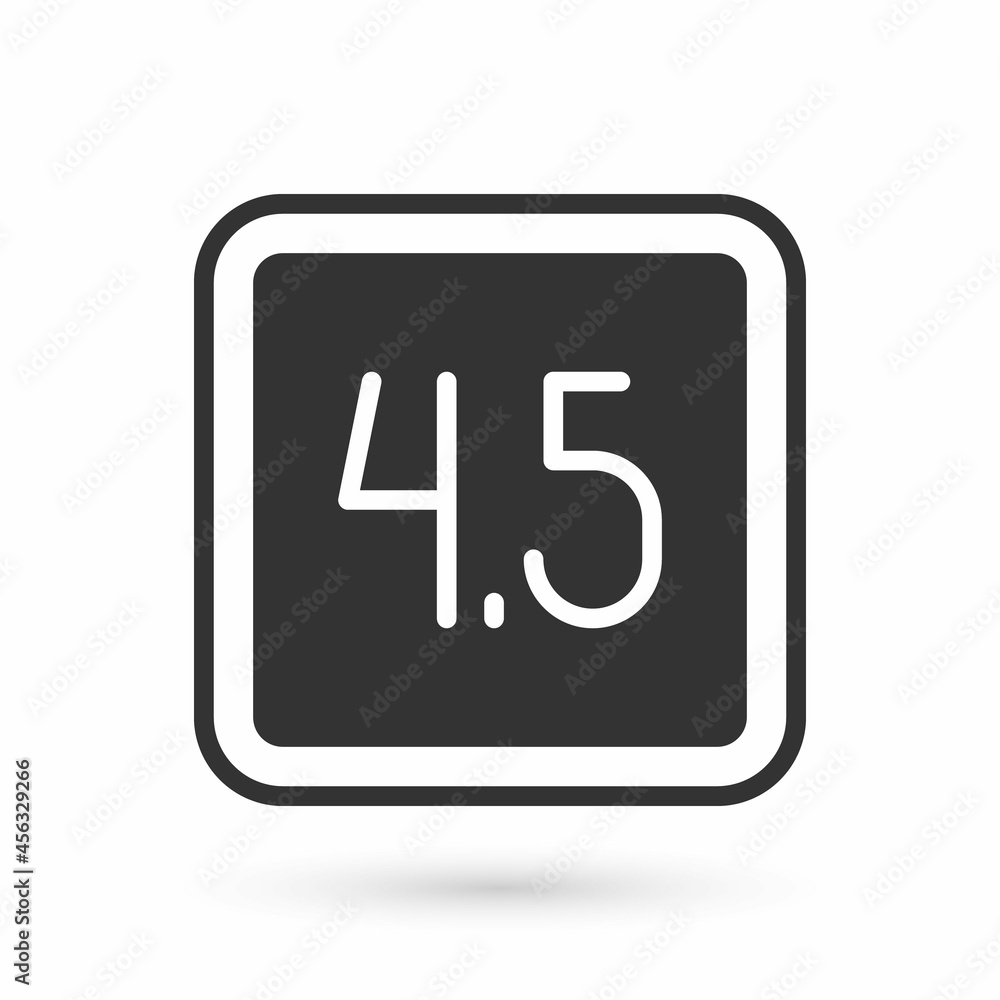 Grey Film or movie cinematography rating or review icon isolated on white background. Vector Grey Film or movie cinematography rating or review icon isolated on white background. Vector