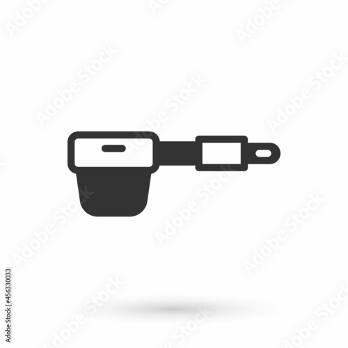 Grey Coffee filter holder icon isolated on white background. Vector