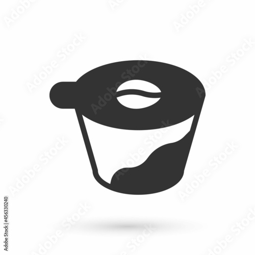 Grey Pour over coffee maker icon isolated on white background. Alternative methods of brewing coffee. Coffee culture. Vector