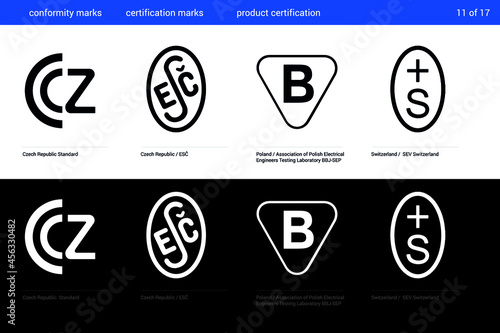 Certification Marks. Conformity mark and symbols. Wireless Communication. Electromagnetic Compatibility photo