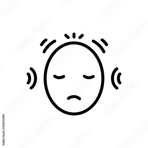 Black line icon for disorders