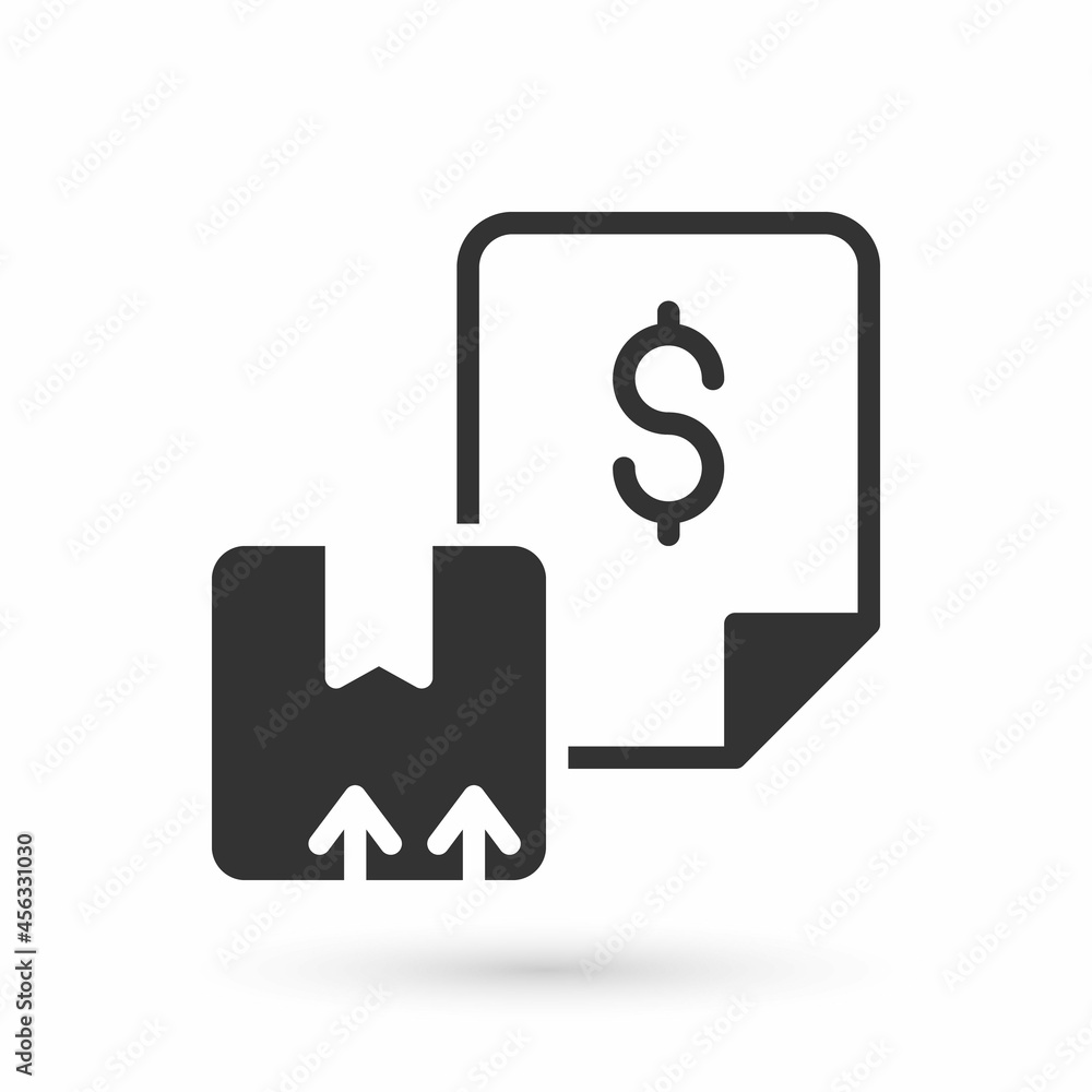 Grey Waybill icon isolated on white background. Vector Grey Waybill icon isolated on white background. Vector
