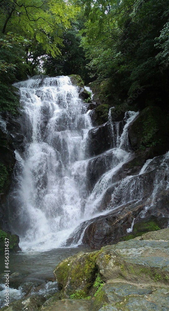 waterfall in the mountains waterfall in the mountains