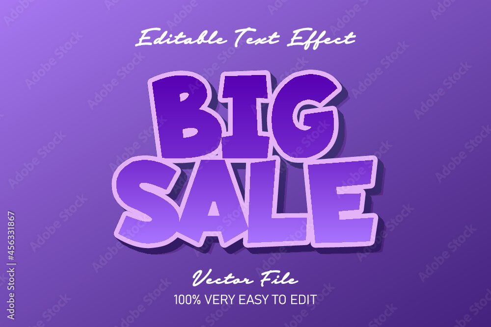 purple big sale text effect