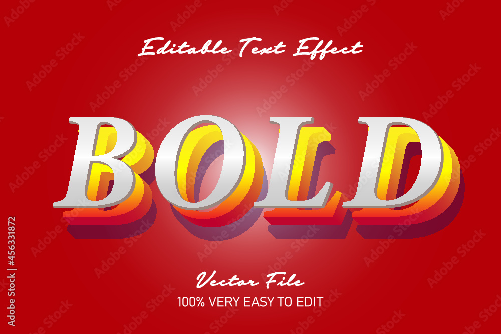 red fresh bold text effect