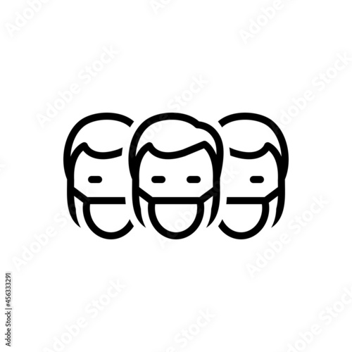 Black line icon for everybody