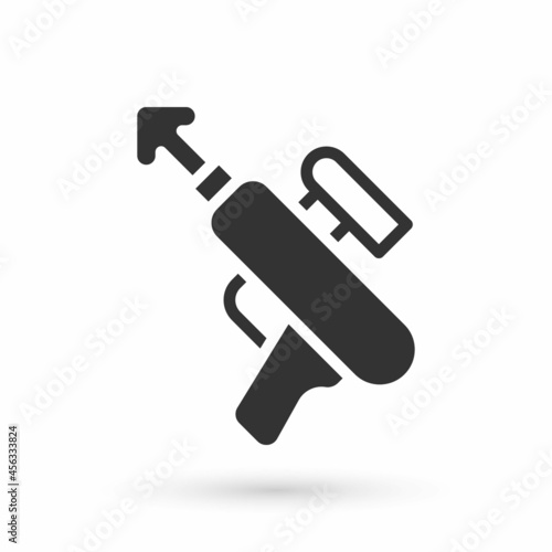 Grey Fishing harpoon icon isolated on white background. Fishery manufacturers for catching fish under water. Diving underwater equipment. Vector