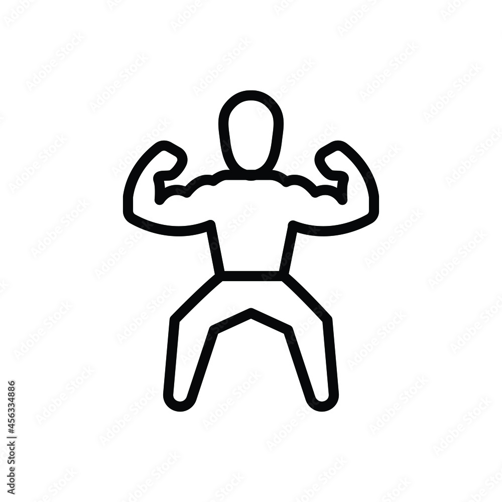Black line icon for muscles Black line icon for muscles