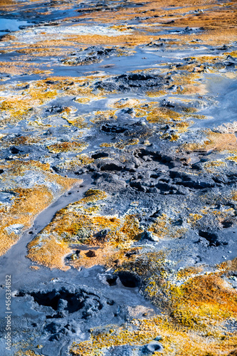 Amazing strange patterns and colours in Namafjall Geothermal Area