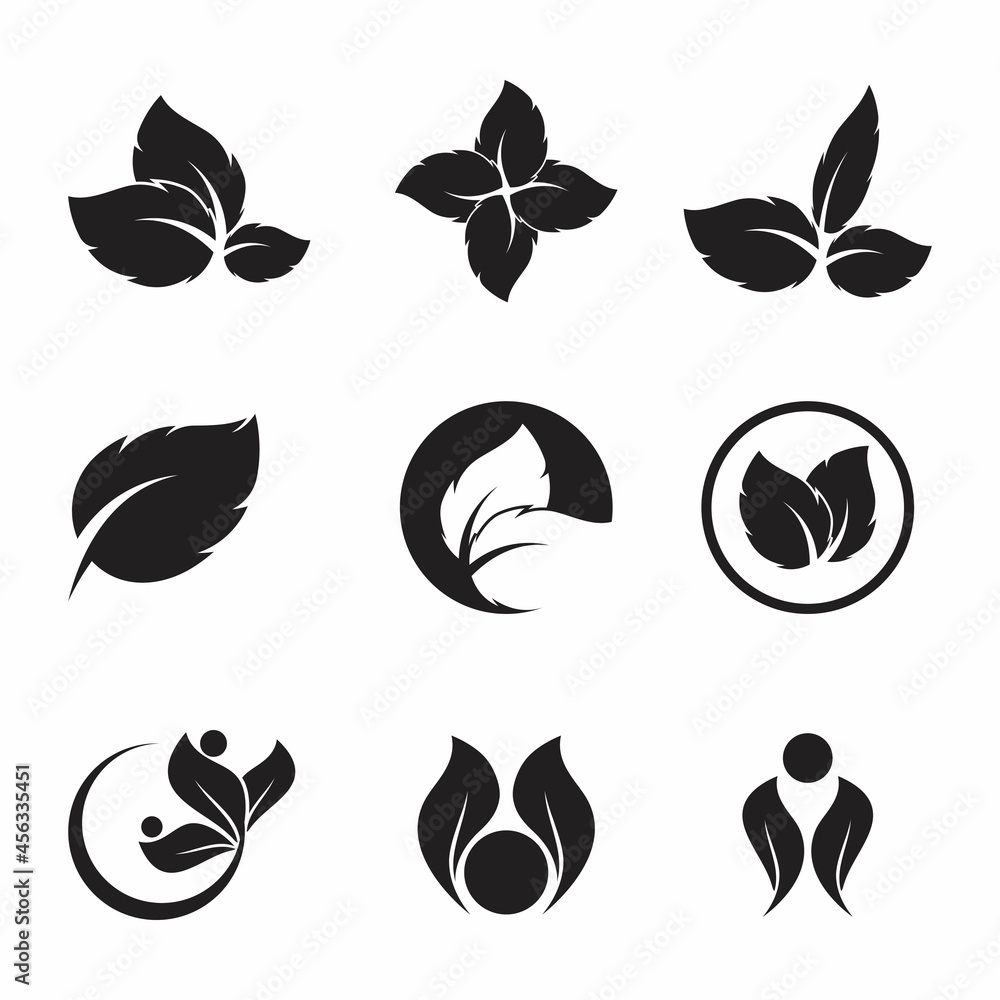 Leaf icon Vector Illustration design Logo template Leaf icon Vector Illustration design Logo template