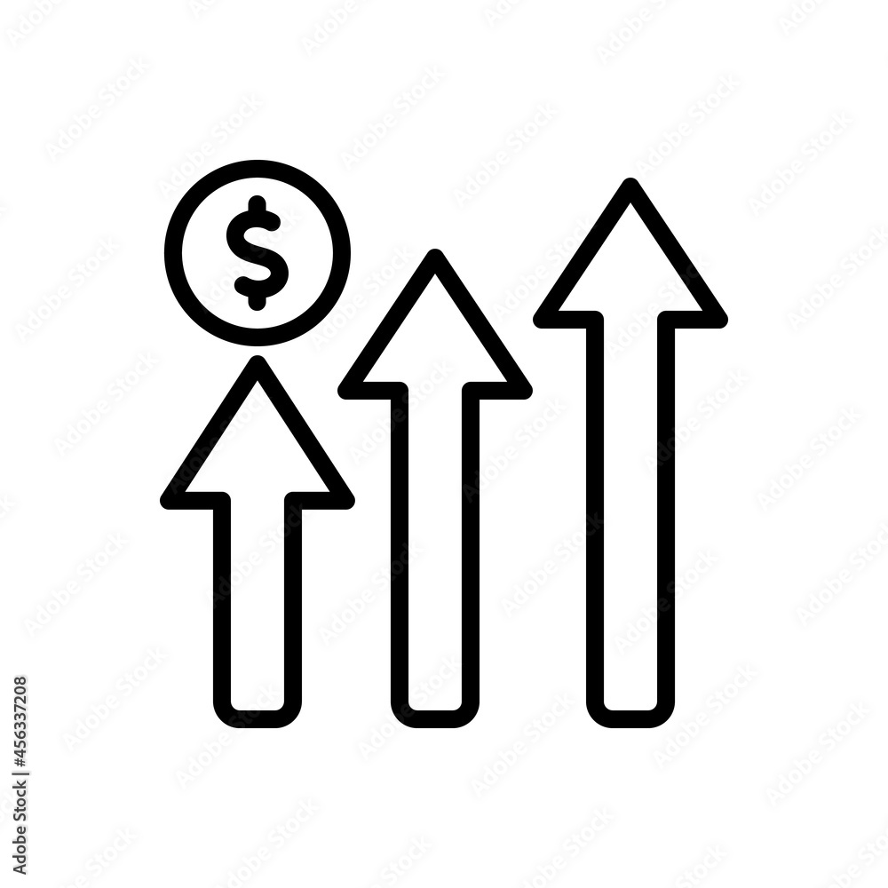 Black line icon for prix Black line icon for prix