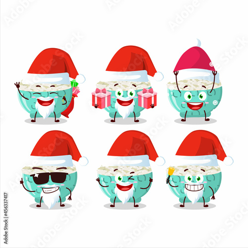 Santa Claus emoticons with risotto rice cartoon character