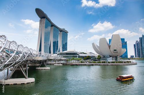 SINGAPORE, SINGAPORE - MARCH 2019: Singapore Skyline. Singapore`s business district.