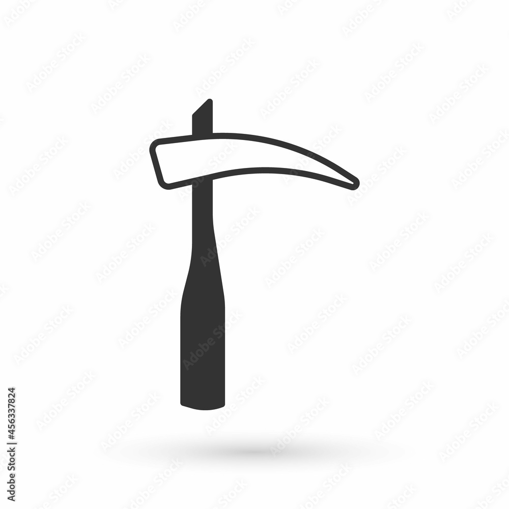 Grey Scythe icon isolated on white background. Happy Halloween party. Vector Grey Scythe icon isolated on white background. Happy Halloween party. Vector
