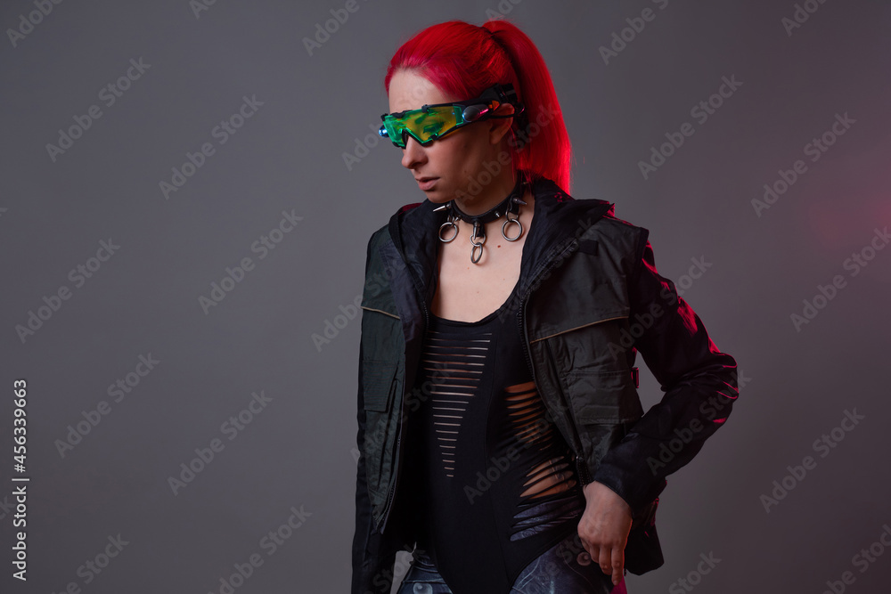 Futuristic glasses with backlight, an augmented reality gadget. Futuristic glasses with backlight, an augmented reality gadget.