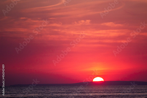 sunset over the ocean