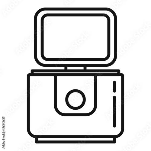 Electric oil basket icon outline vector. Fry machine