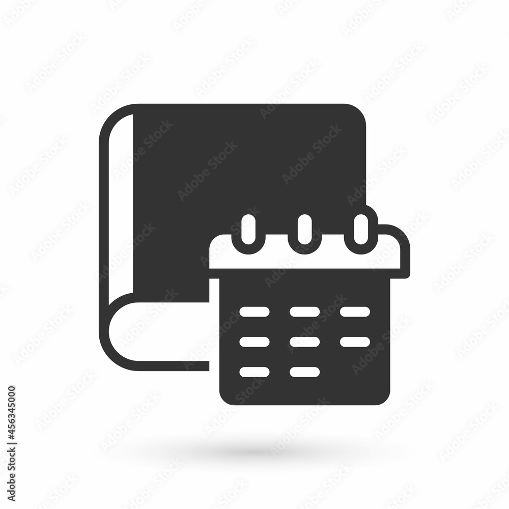 Grey Daily paper notepad icon isolated on white background. Vector Grey Daily paper notepad icon isolated on white background. Vector