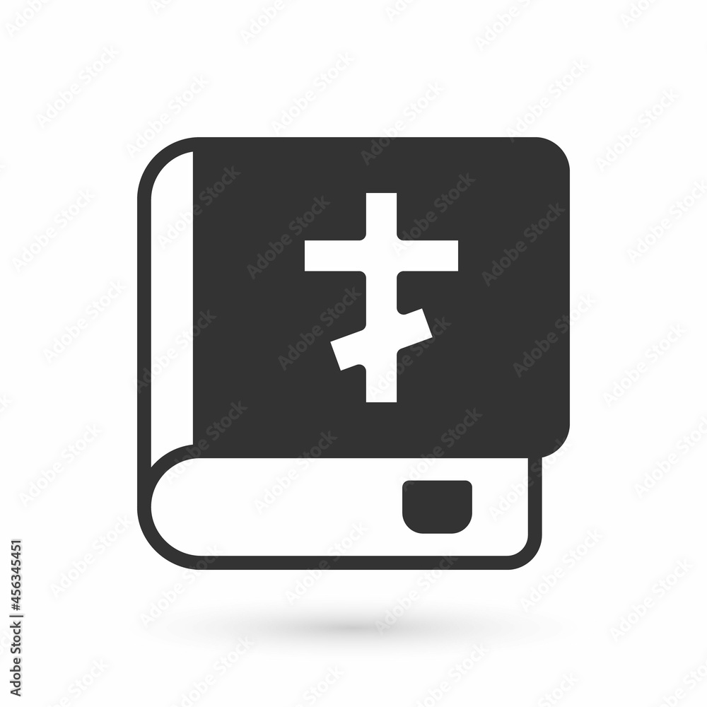 Grey Holy bible book icon isolated on white background. Vector Grey Holy bible book icon isolated on white background. Vector