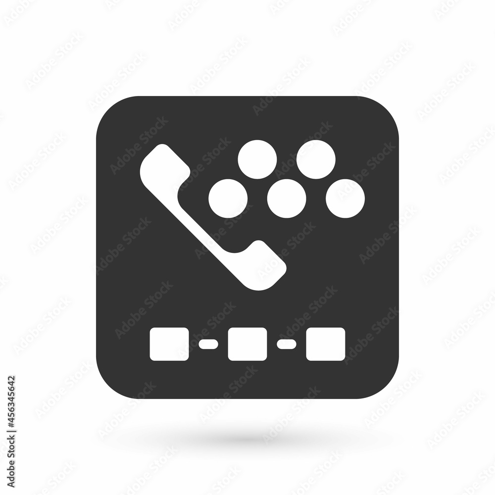 Grey Taxi call telephone service icon isolated on white background. Taxi for smartphone. Vector Grey Taxi call telephone service icon isolated on white background. Taxi for smartphone. Vector