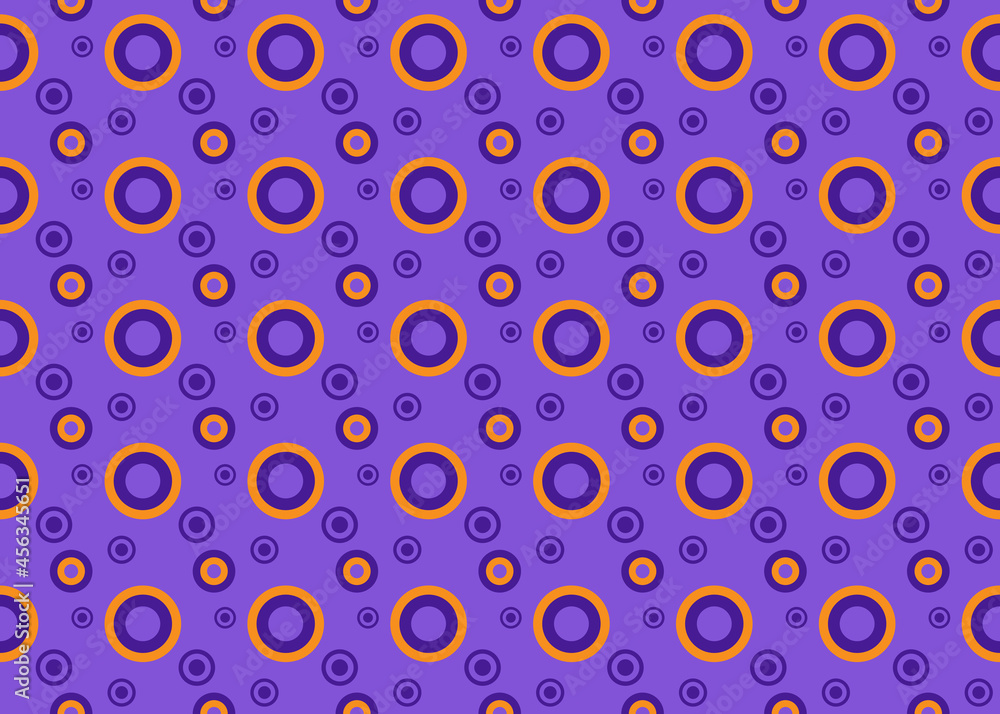 circle geometric seamless pattern on purple background ep14