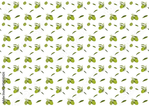 green olive seamless pattern vector isolated on white background ep07