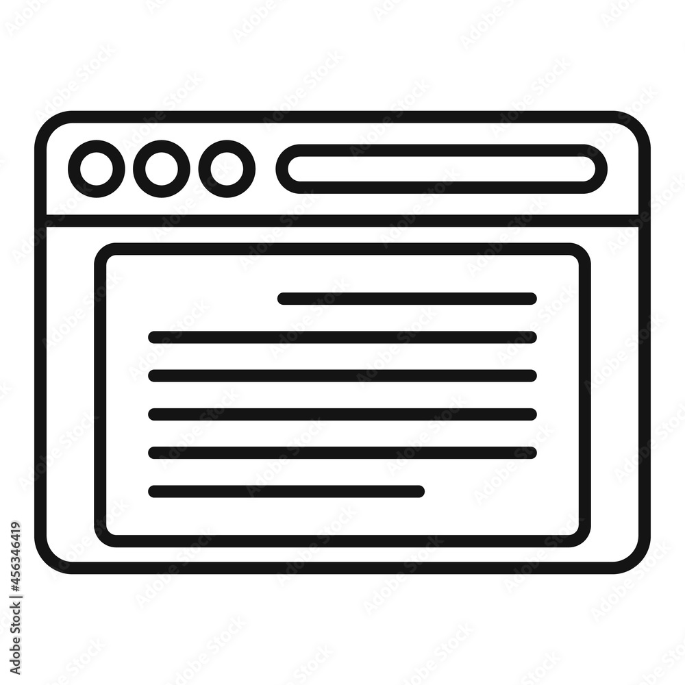 Browser url icon outline vector. Computer interface Browser url icon outline vector. Computer interface