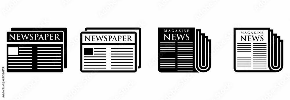 newspaper and magazine icon, newspaper vector, magazine vector illustrations newspaper and magazine icon, newspaper vector, magazine vector illustrations