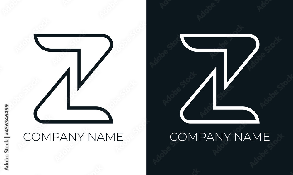 Initial letter z logo vector design template. Creative modern trendy z typography and black colors. - obrazy, fototapety, plakaty 