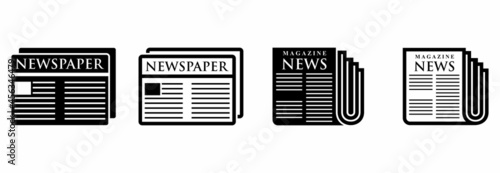 newspaper and magazine icon, newspaper vector, magazine vector illustrations