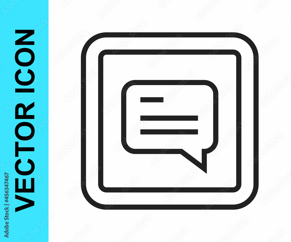 Black line Video with subtitles icon isolated on white background. Vector Black line Video with subtitles icon isolated on white background. Vector