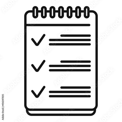 Standard certification icon outline vector. Policy quality