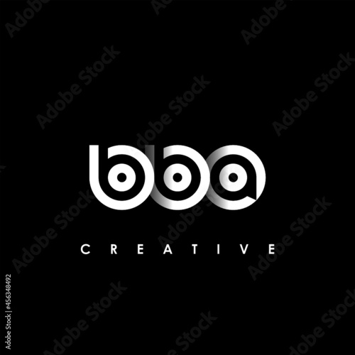 BBA Letter Initial Logo Design Template Vector Illustration