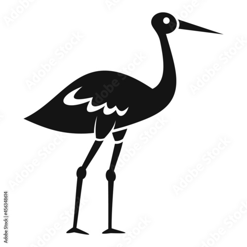 Baby stork icon simple vector. Japanese bird