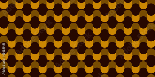 Retro wavy background. Seamless pattern. Vector. レトロなみなみパターン