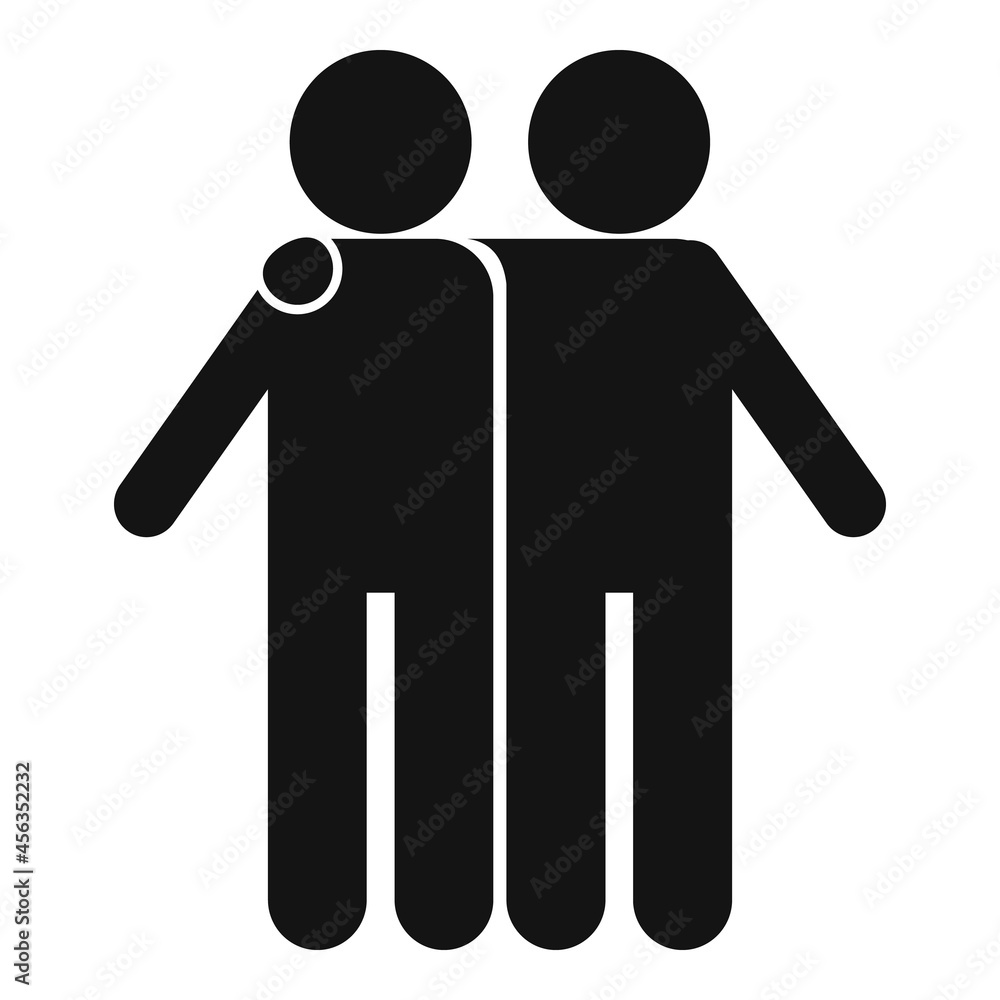 Together trust icon simple vector. Business partnership Together trust icon simple vector. Business partnership
