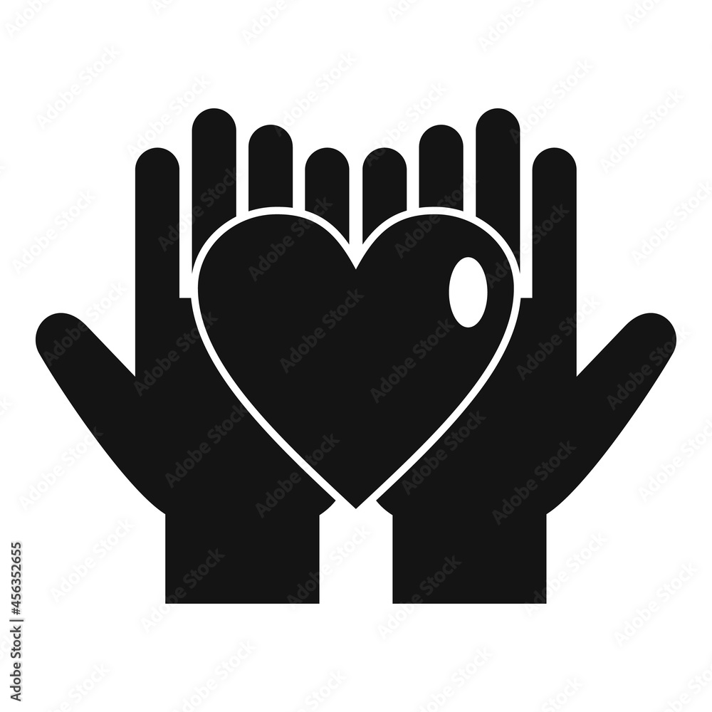 Trust keep heart icon simple vector. Love hand Trust keep heart icon simple vector. Love hand